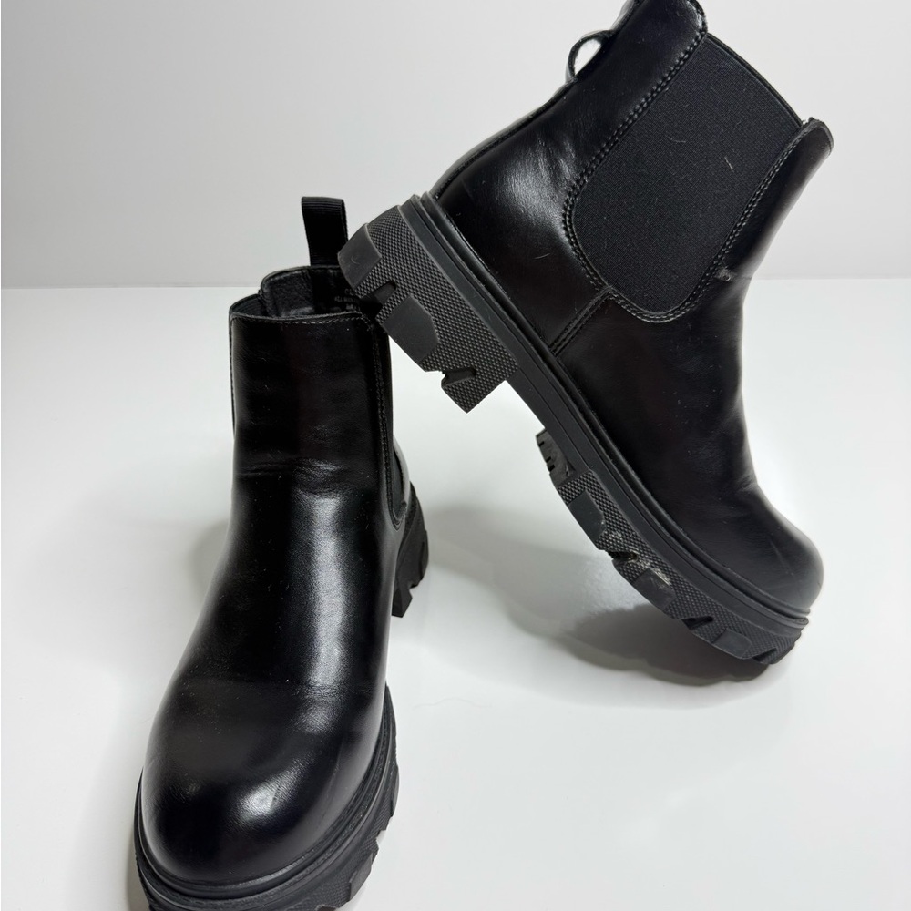 Black Chunky Ankle Boots